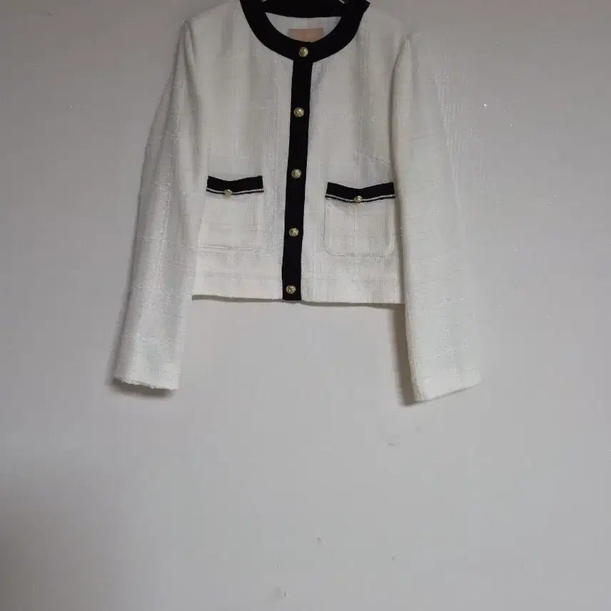 [BUNJANG] CC Collect 2022 Tweed Semi-Crop Jacket Ivory / CC콜렉트2022트위드 자켓55세미크롭