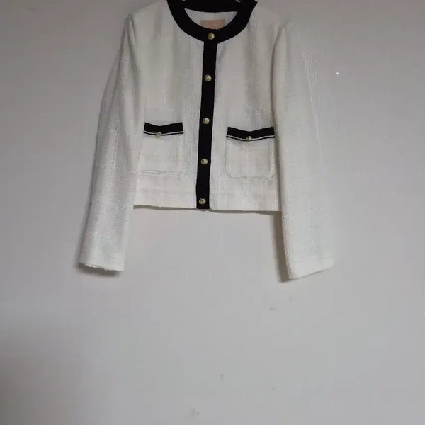 [BUNJANG] CC Collect 2022 Tweed Semi-Crop Jacket Ivory / CC콜렉트2022트위드 자켓55세미크롭