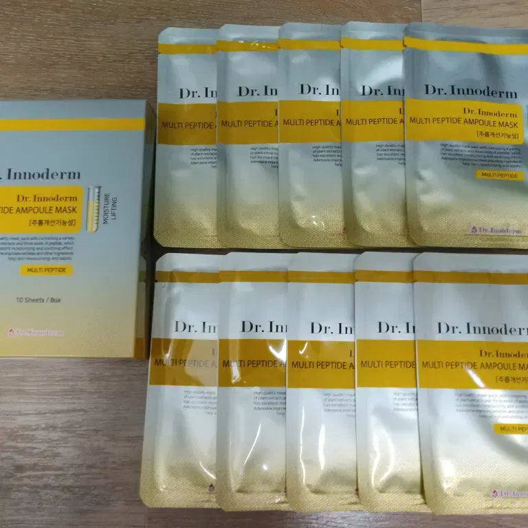 [BUNJANG] Dr. Innoderm Multi-Peptide Ampoule Mask Pack (10 Sheets) / 닥터이노덤 멀티펩타이드 앰플 마스크팩 25g x 10매 리프팅 피부과전용