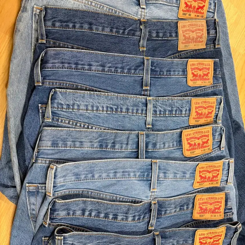 [BUNJANG] Levi's 550, 505 Modern Series Jeans Bundle Set (Sizes 33, 34) / 리바이스 현행 550,505 청바지 33, 34사이즈 일괄모음 판매