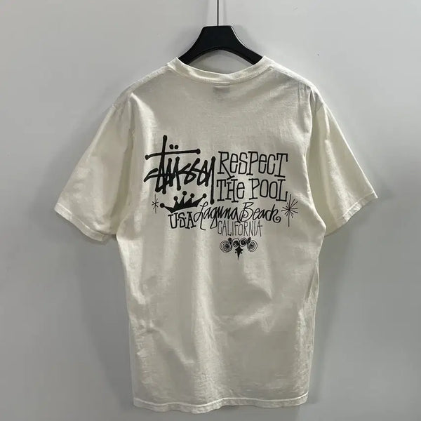 [BUNJANG] Stussy Respect The Fall White T-Shirt / 스투시 리스펙트 더 폴 화이트 티셔츠 (on.1824)