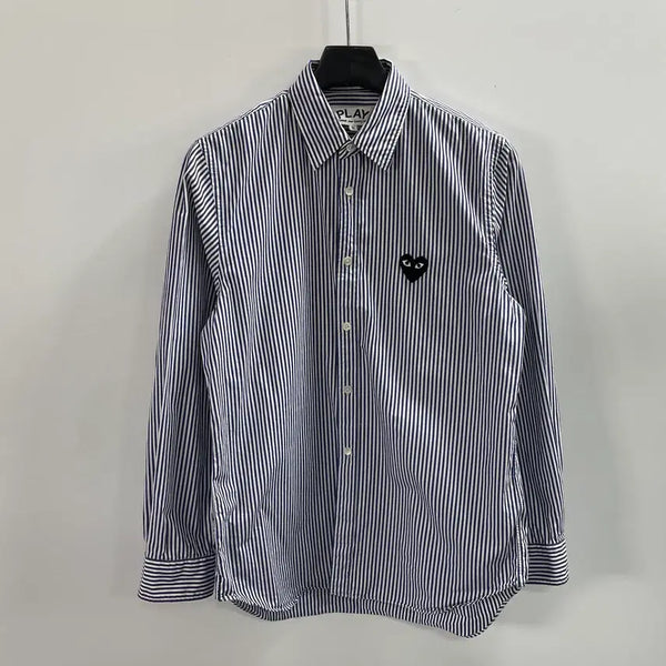 [BUNJANG] Comme des Garçons Striped Appliqué Shirt / 꼼데가르송 스트라이프 와펜 셔츠 (on.1827)