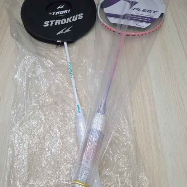 [BUNJANG] FLEET LUNAR 4U & STROKUS FORTRESS-7 Lightweight Badminton Rackets (White/Pink, White/Mint) / 각각 판매)플리트 루나 4U , 스트로커스 포트리스7 경량 배드민턴라켓 여성 입문 중상급 동호인 선수용  LUNAR FORTRESS-7 포트레스
