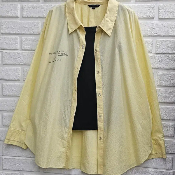 [BUNJANG] Nice Claup Oversized Shirt Yellow / A4933  나이스 크랍 오버핏 셔츠(NICE CLAUP)