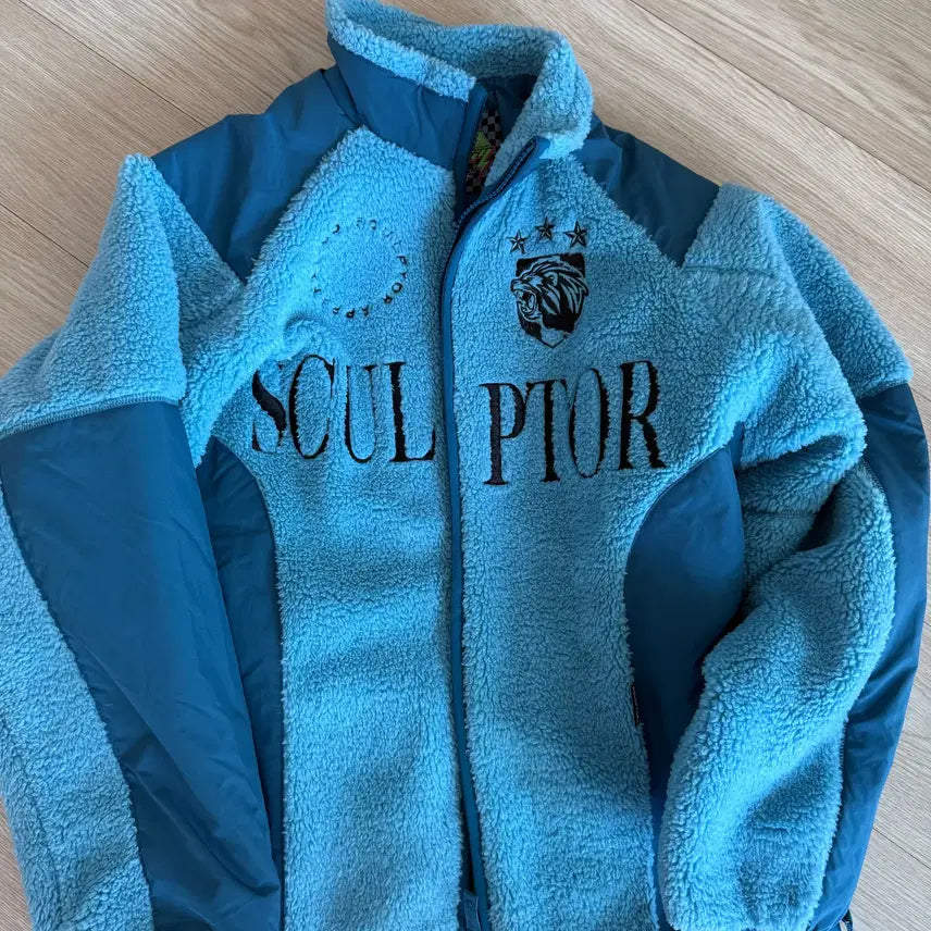[BUNJANG] SCULPTOR Racing Sherpa Jacket Blue / SCULPTOR 스컬프터 레이싱 세르파 쟈켓 블루 Racing Sherpa Jacket