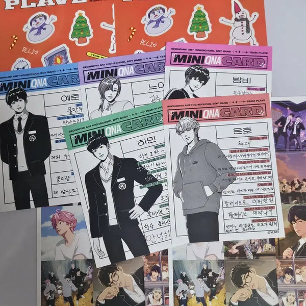 [BUNJANG] PLAVE Yu-Reum Season's Greetings Sticker Set & Postcard Bundle / 플레이브 육여름 시즌그리팅 스티커 4장 엽서 올멤 세트 일괄