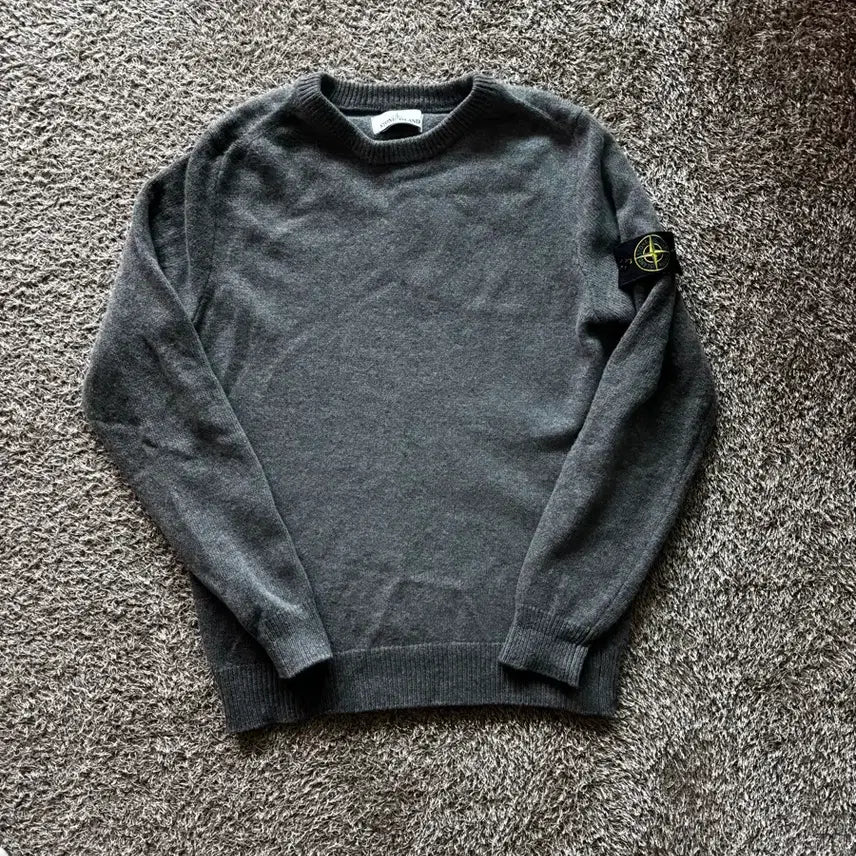 [BUNJANG] Stone Island Grey Knit Sweater L / 스톤아일랜드 그레이 니트 L