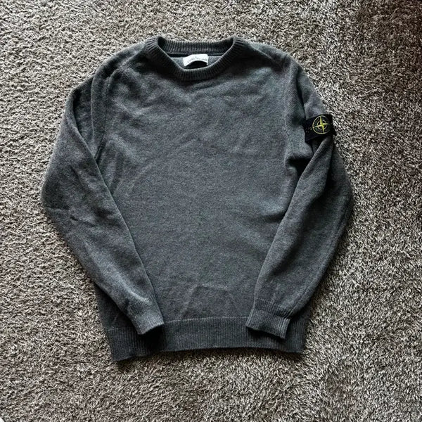 [BUNJANG] Stone Island Grey Knit Sweater L / 스톤아일랜드 그레이 니트 L
