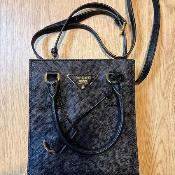 [BUNJANG] Prada Saffiano Leather Dot Bag Black / 프라다 사피아노 도트백 블랙