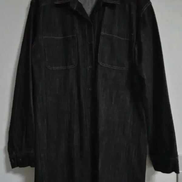 [BUNJANG] Black Denim Shirt Dress / 블랙 데님 셔츠형 원피스