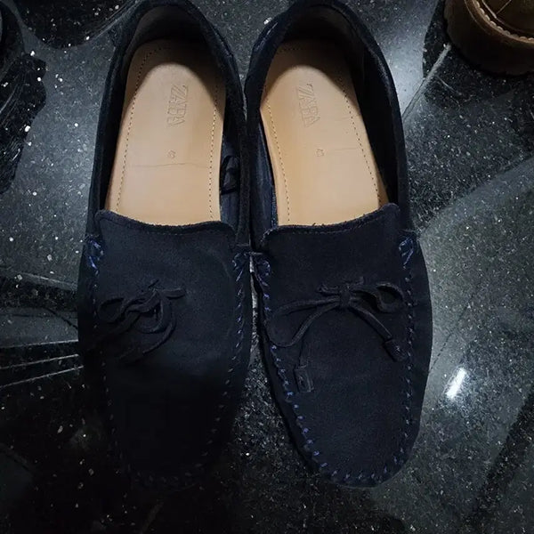 [BUNJANG] Zara Navy Suede Driving Shoes Loafers / 자라 네이비 드라이빙 슈즈