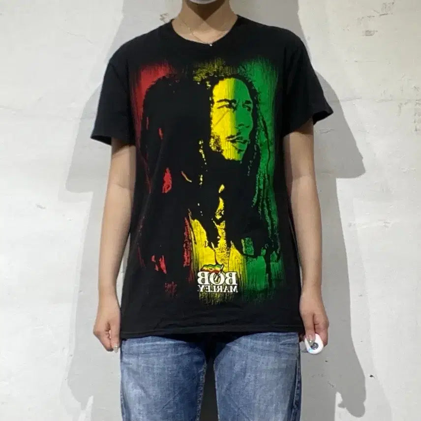 [BUNJANG] Bob Marley Rasta Graphic T-Shirt Size S / 밥 말리 Bob Marley 라스타 그래픽 티셔츠 S