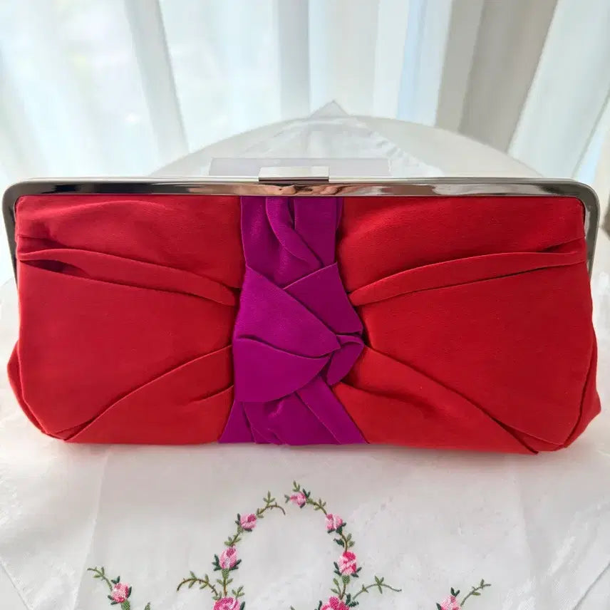 [BUNJANG] J.Crew Purple Ribbon Clutch Bag / 새상품) J.CREW 퍼플 리본 클러치백