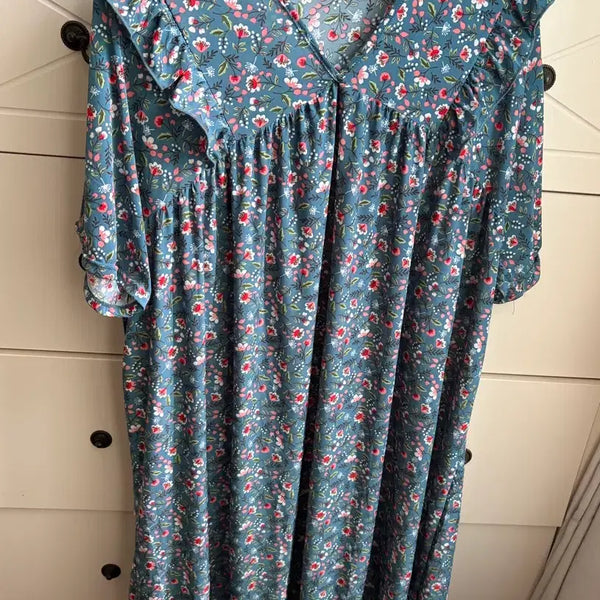 [BUNJANG] Flower Pattern Ice Pajamas / 플라워 냉감 잠옷