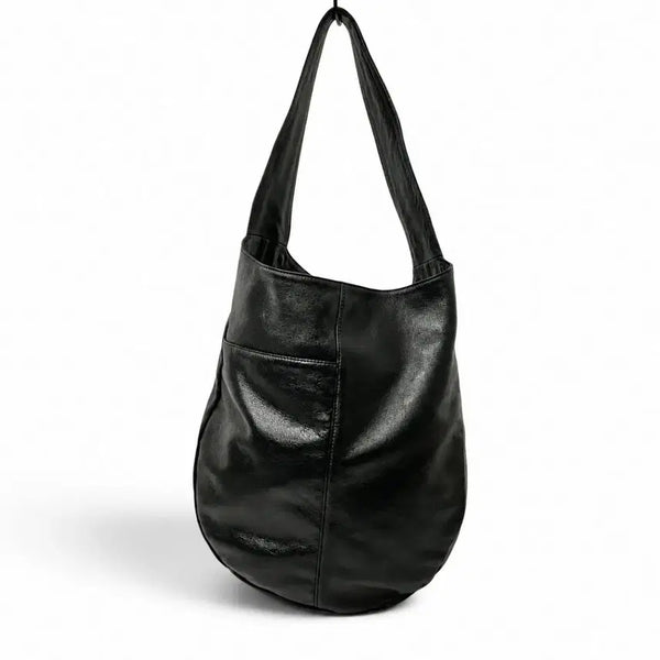 [BUNJANG] ear PAPILLONNER Leather Round Tote Bag / 이어 파피요네 소가죽 라운드 토트백 이세이미야케 대용 추천