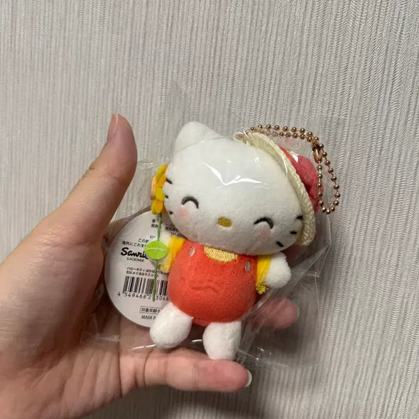 [BUNJANG] Sanrio Hello Kitty Sunflower Plush Charm / 한정 2026 헬로키티 꽃 무뉴구루미 해바라기