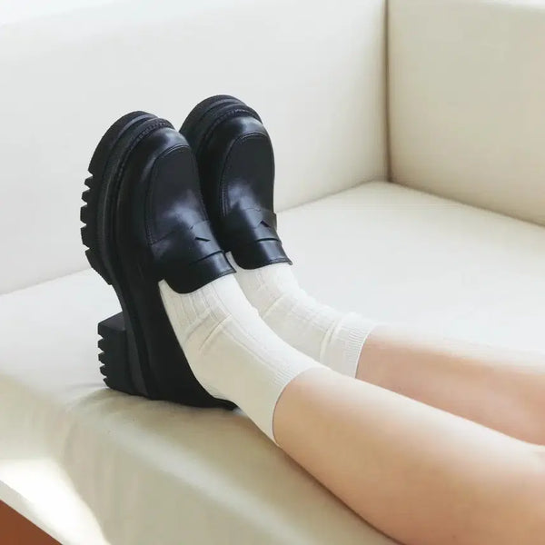 [BUNJANG] ComoLeveMuseum Chunky Sole Penny Loafers Size 4 (Matte Black) / 한번착용)코모레비뮤지엄 청키솔 페니로퍼) size 4/무광블랙