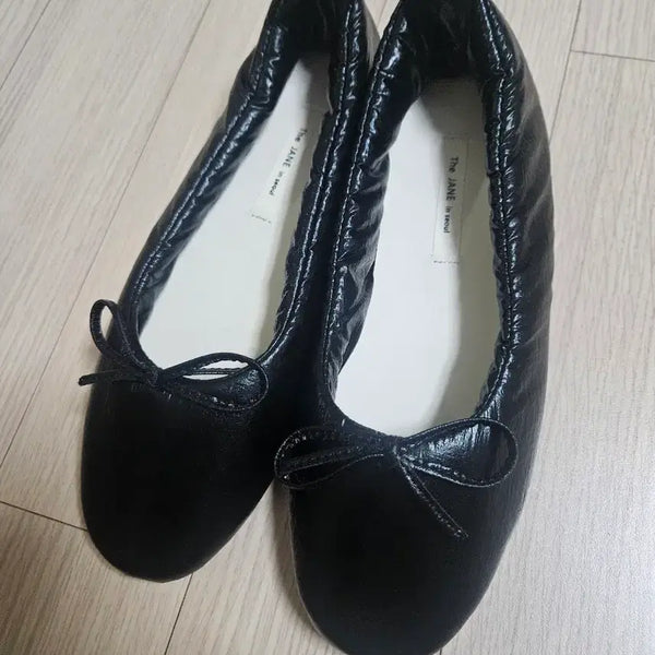 [BUNJANG] Black Ribbon Detail Flat Shoes / 새상품 플랫슈즈 블랙