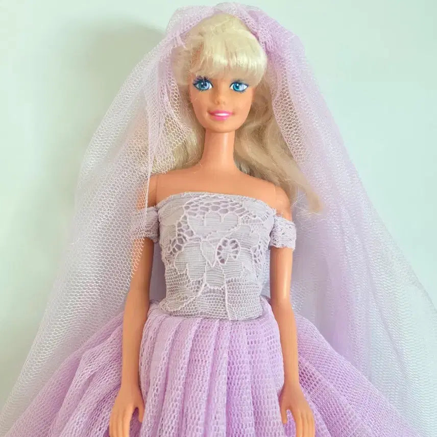 [BUNJANG] Vintage Barbie Doll Lavender Dress / 빈티지 바비 인형 드레스 라벤더
