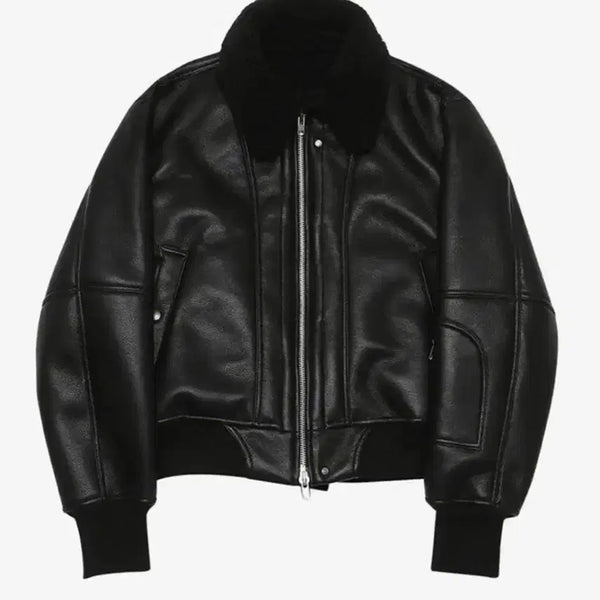 [BUNJANG] Alene Fox Shearling Cropped Blouson / 알렌느 폭스 시어링 크롭 블루종
