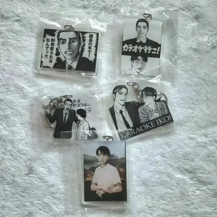 [BUNJANG] Karaoke Gaja Acrylic Keyring Set / 가라오케 가자 아크릴 키링 5종