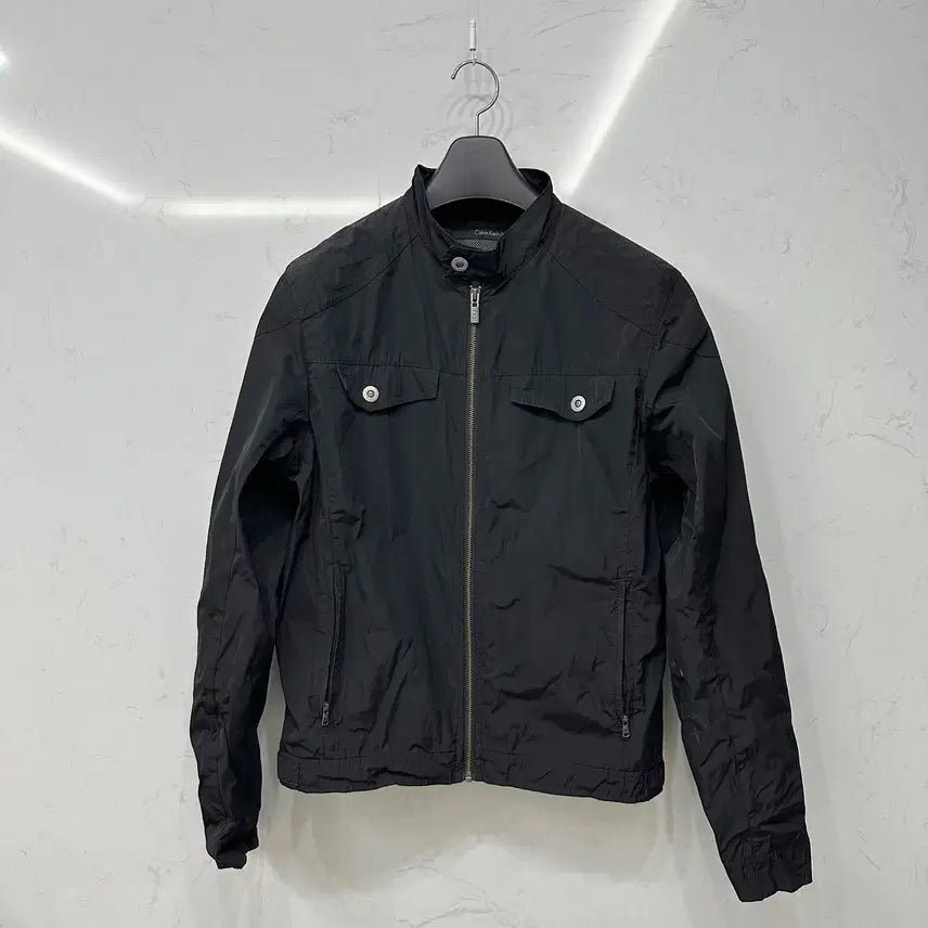 [BUNJANG] Calvin Klein Nylon Biker Rider Jacket Black L / CK 캘빈클라인 나일론 바이커 라이더자켓 L 100