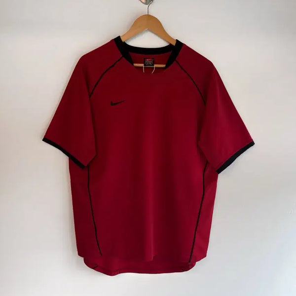 [BUNJANG] Nike 04s Loose Fit Swoosh Deep Red Half Zip Jersey XL / 나이키 04s 루즈핏 스우시 올드스쿨 딥레드 하프 져지
