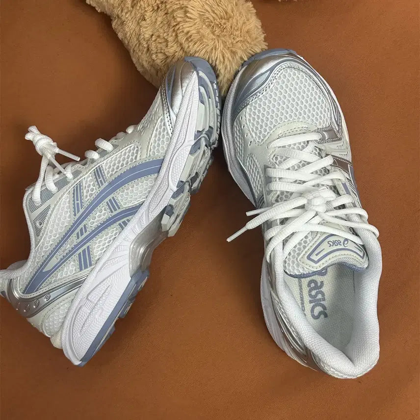 [BUNJANG] ASICS Gel-Kayano 14 Silver Light Blue Mesh Breathable Women's Daily Retro Running Shoes / 아식스 젤 카야노14 실버라이트블루 메쉬 통기성 여성 데일리 레트로 런닝화