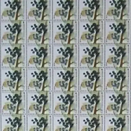 [BUNJANG] Used 30 Won Postage Stamps - Half Sheets (50 pcs) / 발송용 왕머루 우표 반전지(30원)