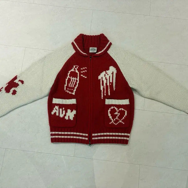 [BUNJANG] Zip-Up Knit Sweater / 니트 스웨터 집업