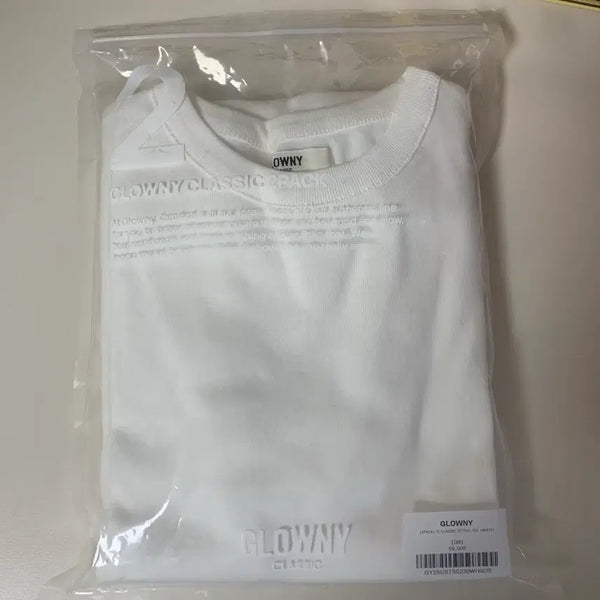 [BUNJANG] Glowny G Classic Fitted Tee (White) 2-Pack OS / 글로니 [2PACK] G CLASSIC FITTED TEE (WHITE) OS