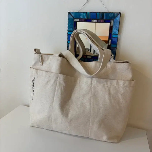 [BUNJANG] THE CASE x NAUGHTIAM Collaboration Canvas Tote Bag / THE CASE x NAUGHTIAM 콜라보 캔버스 토트백