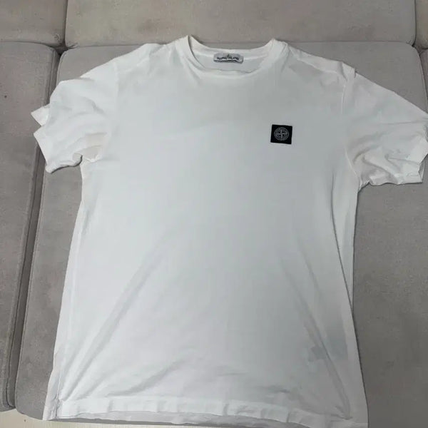 [BUNJANG] Stone Island White T-Shirt L / 스톤아일랜드 반팔티 화이트 L 100