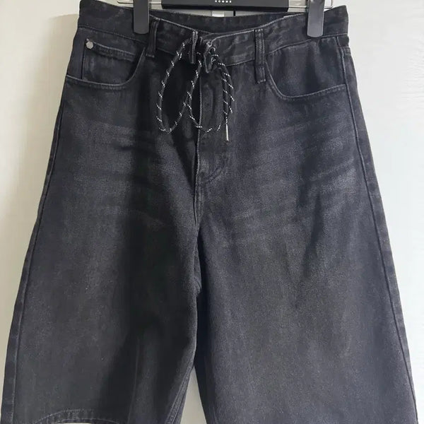 [BUNJANG] Solid Homme Black Denim Bermuda Shorts / 솔리드 옴므 흑청 데님 버뮤다 팬츠 35.8->16