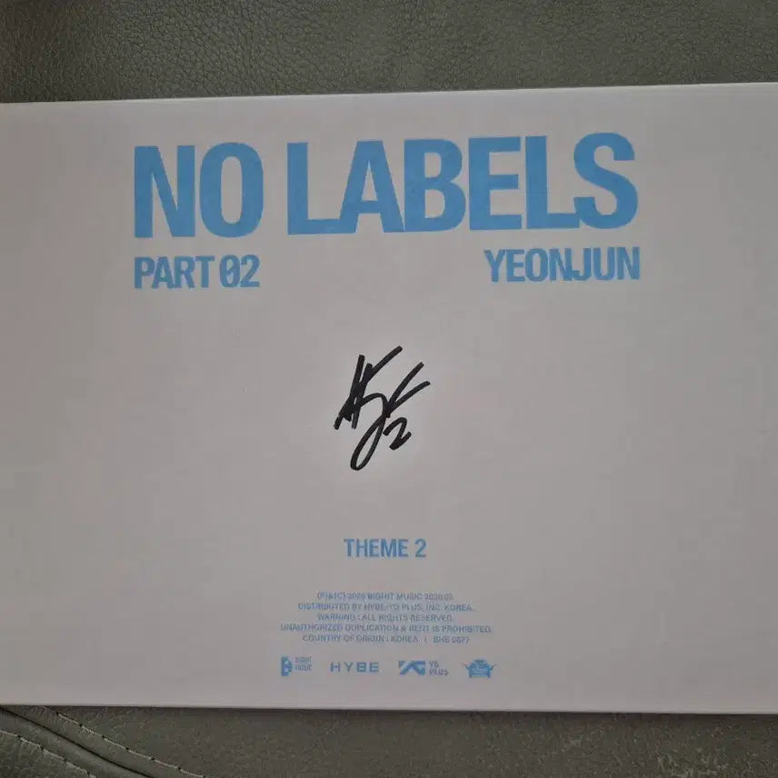 [BUNJANG] TXT Yeonjun Signed CD NO LABELS PART.02 / 투바투 TXT 연준 싸인 CD NO LABELS PART.02