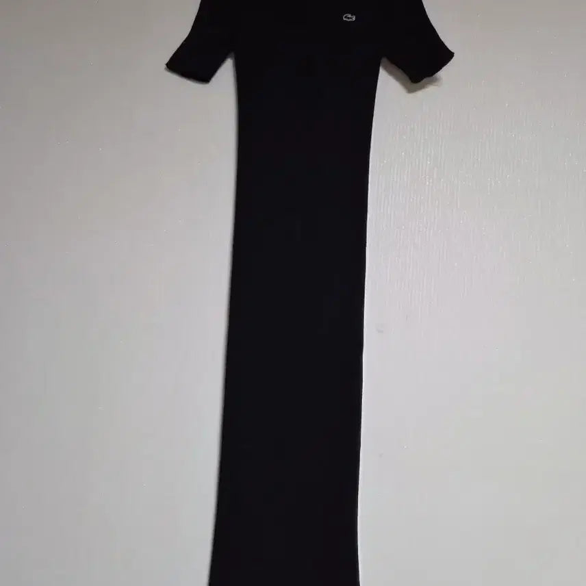 [BUNJANG] Lacoste Ribbed Knit Long Dress Black / 라코스테 골지니트 롱원피스 55반~마른66/설명필