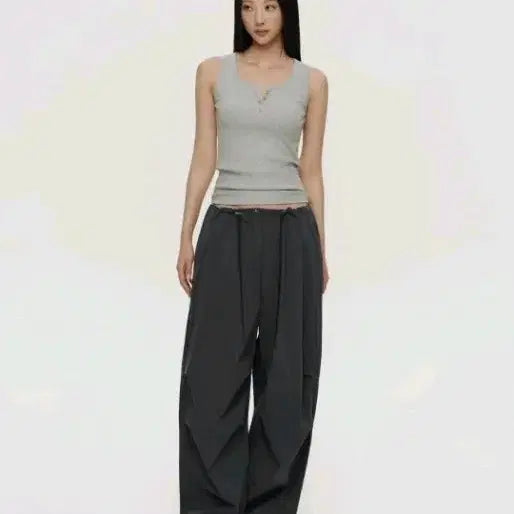 [BUNJANG] Musinsa Womens Parachute Pants (Gunmetal, Size 28) / 새상품) 사이즈미스 무신사 우먼즈 파라슈트 팬츠 [건메탈] 28