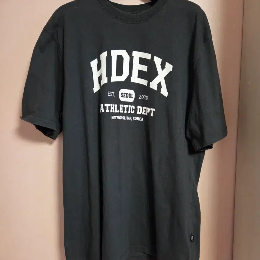 [BUNJANG] HDEX Athletic Dept. T-Shirt Black / HDEX 애슬레틱 뎁트 반팔티 블랙