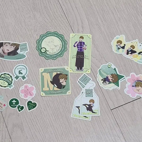 [BUNJANG] Free! Makoto Tachibana Collaboration Cafe Sticker Set / Free! 프리!  마코토 콜라보까페 스티커 세트