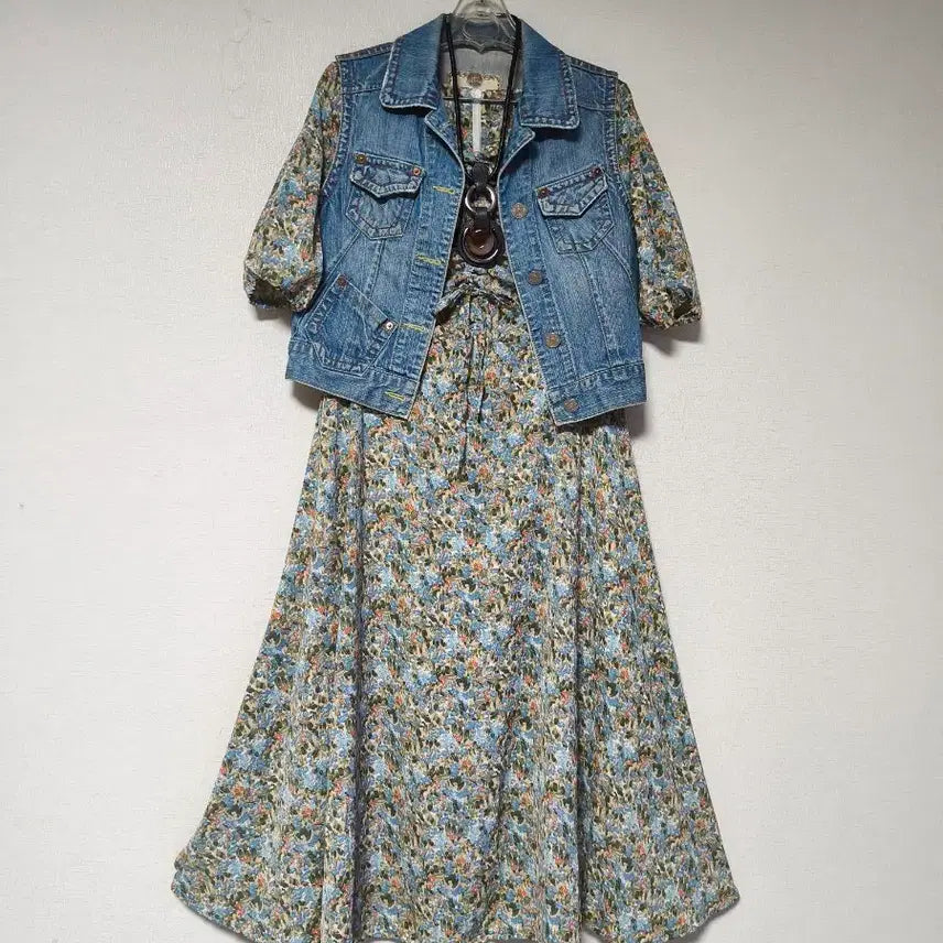 [BUNJANG] GP GEE GEE Floral Maxi Dress / (새제품)지피지기 플로럴 맥시 원피스