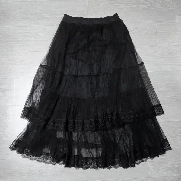 [BUNJANG] Gothic Floral Skirt / [고딕] 공겜 여주깔 양지뢰 플로럴 스커트