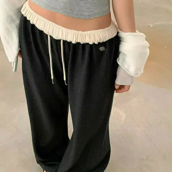 [BUNJANG] Logo Appliqué Banding Training Pants / 로고와펜 밴딩트레이닝바지