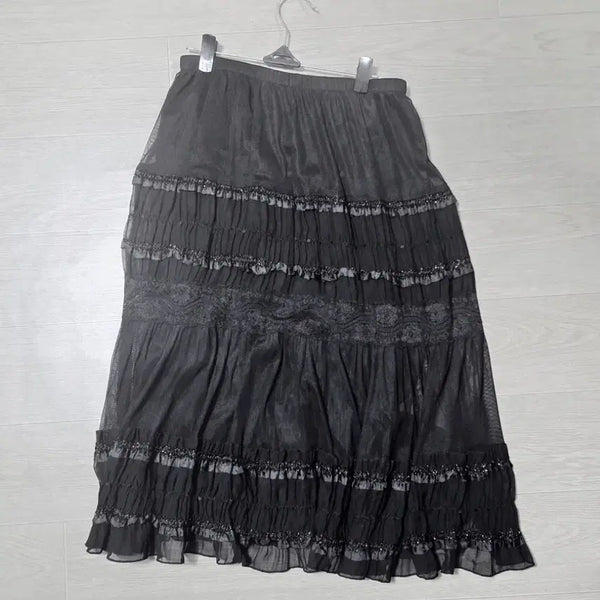 [BUNJANG] Gothic Floral Skirt / [고딕] 공겜 여주깔 양지뢰 플로럴 스커트