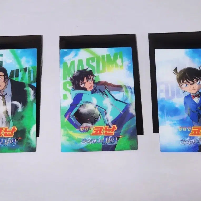 [BUNJANG] Detective Conan: The Darkest Nightmare Lenticular Card Bundle Set / 3개 일괄) 코난 렌티큘러 카드 판매/ 극장판 하이웨이의 타천사 특전