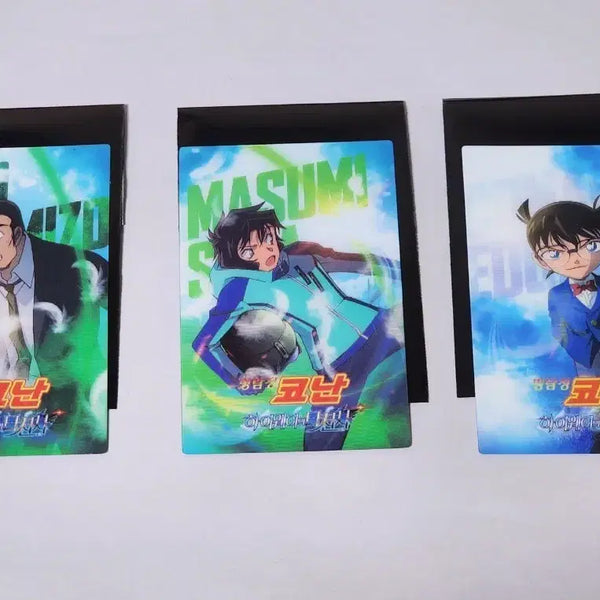 [BUNJANG] Detective Conan: The Darkest Nightmare Lenticular Card Bundle Set / 3개 일괄) 코난 렌티큘러 카드 판매/ 극장판 하이웨이의 타천사 특전
