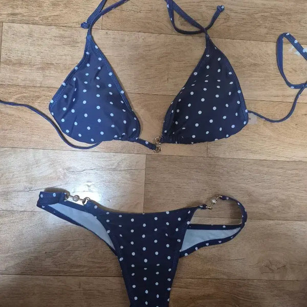 [BUNJANG] Polka Dot Bikini Set - Size M / 비키니 도트무늬 M사이즈
