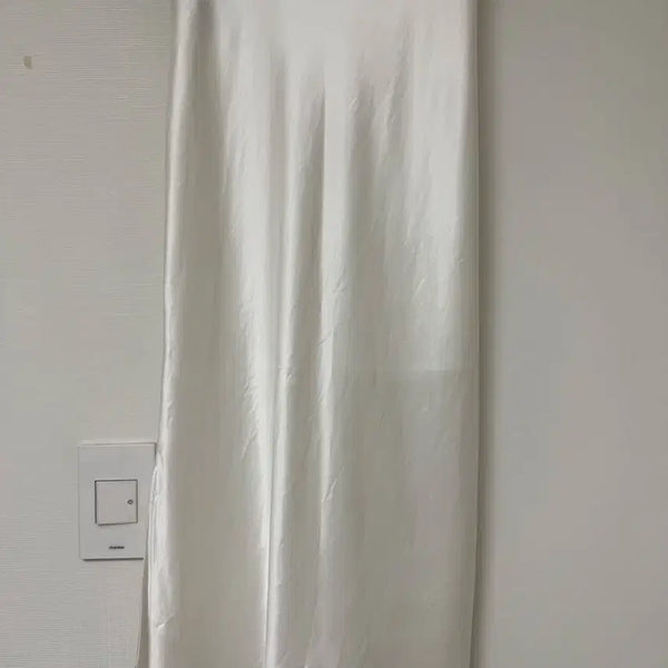 [BUNJANG] Satin Long Skirt White / 새틴 스커트 화이트.55