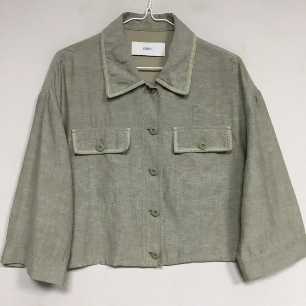 [BUNJANG] DEWL 23 Linen Crop Jacket Size 55 / 23 DEWL 듀엘 린넨 크롭 자켓 55