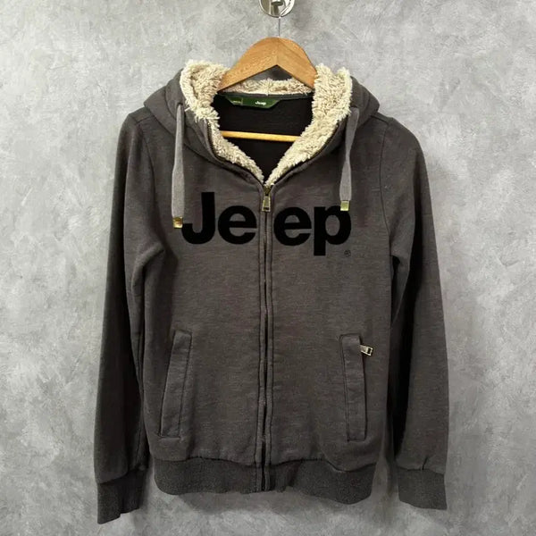 [BUNJANG] Jeep Grey Hooded Zip-Up Hoodie - Size S / Jeep 후드 집업 그레이 S