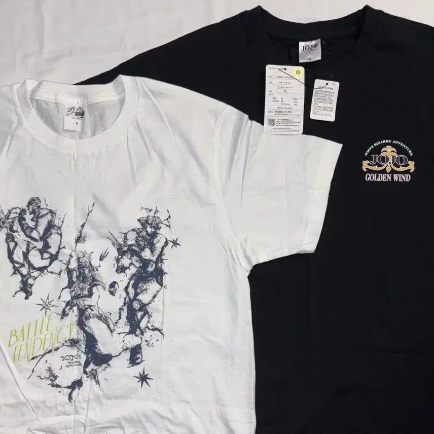 [BUNJANG] JoJo's Bizarre Adventure Part 1 & 5 T-Shirt Bundle Set / 죠죠 기둥 속 사내들 & 5부 티셔츠 2종 일괄